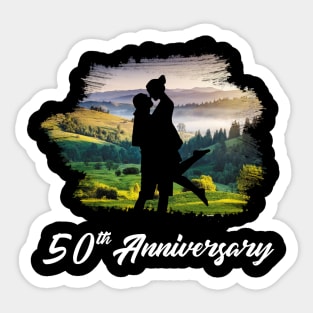 50th anniversary for couple Sticker